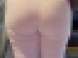 【再販】《４K・高画質》 No.1549「こんな姿で歩けるとは…！Tバック丸分かりな白パンツ」